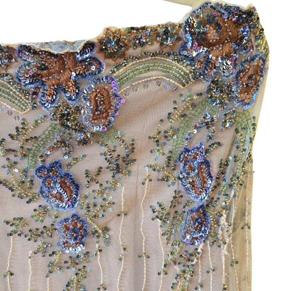 Nude Color Beaded Strapless Dress See Measurements - Picture 5 of 5